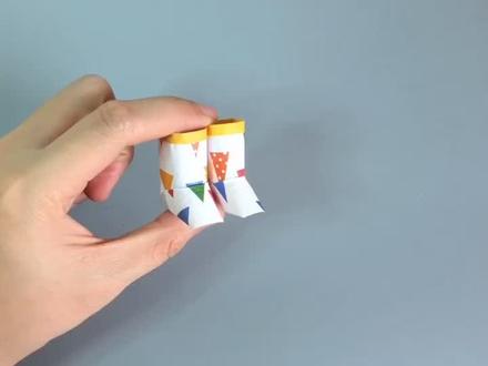 迷你靴子,给芭比娃娃做一双怎么样?#折纸 #手工