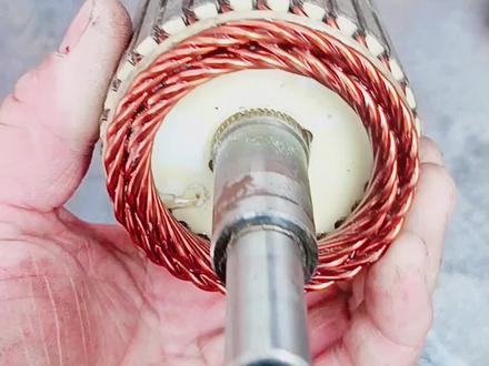 直流电机转子更换换向器就这么简单#修电机 #电机 #电动车 #电工