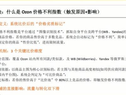大家好,这里是跨境老杨的频道!Ozon价格不利指数优化指南。关注老杨,了解更多ozon干货哦!#Ozon#运营#俄罗斯#电商#跨境#Ozon#运营#俄罗斯电商#跨境电商#俄罗斯