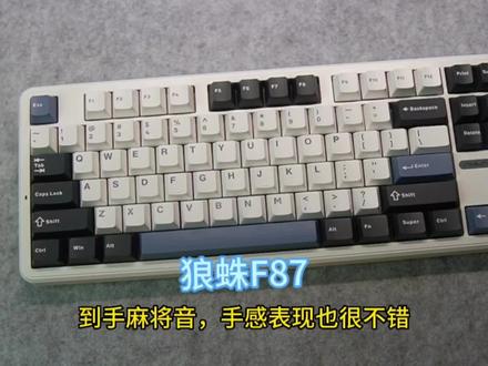 来自狼蛛的F87,199起,到手麻将音,手感表现和外观也还不错。#客制化键盘 #机械键盘 #游戏外设 #狼蛛f87