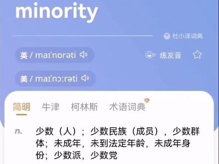 minority#英语单词 #英语学习 #词汇 #背单词