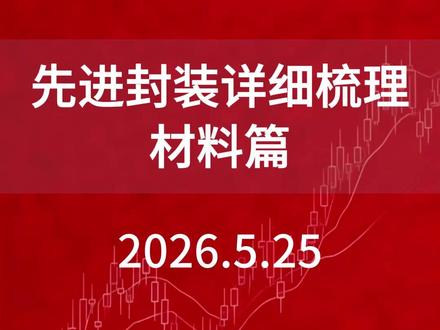先进封装详细梳理材料篇