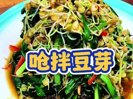 呛拌豆芽,也可以叫韭菜拌豆芽。#拌豆芽做法