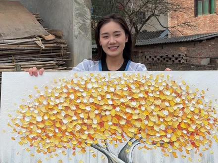 出身不决定未来,我靠双手画出好日子!#画画#装饰画