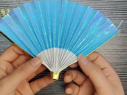 小时候经常折的纸扇子#手工扇子 #手工折扇 #折纸#教程#川页手工