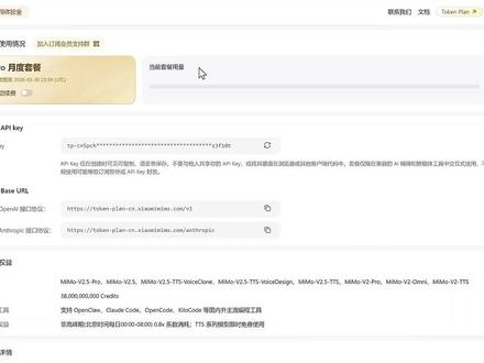 0.01元续费包月小米大模型,小米mimo大模型史诗级降价,用不完根本用不完 #小米mimo #小米 #Token #雷军 #小米大模型