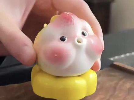 可爱萌趣泡泡鱼摆件,锦鲤陶瓷转转摆件,#桌面小摆件,#车载摆件,#工位装饰品#泡泡鱼摆件#摆件