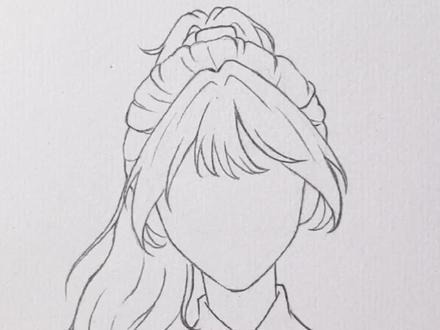 高马尾的画法#画画#简笔画##画画教程 #邪修画画 #内容启发搜索