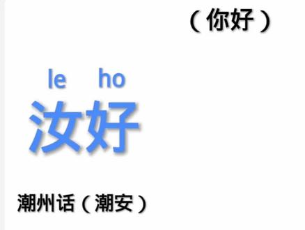 潮州话和雷州话
部分词汇对比
#胶己人 #闽语 #广东方言
