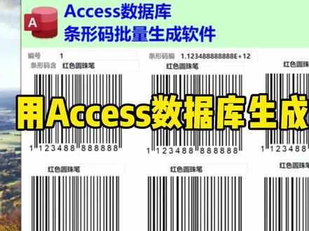 用Access数据库生成条形码