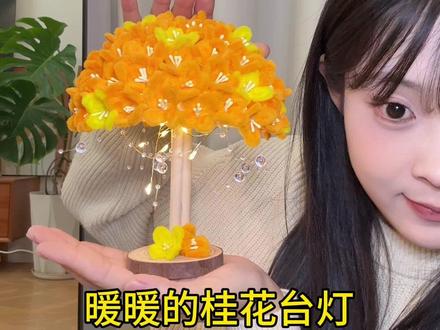 暖暖的扭扭棒桂花台灯#手工 #创意diy