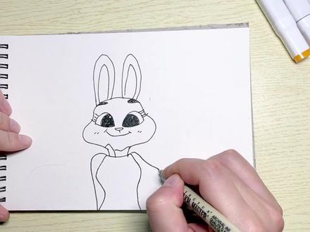 简笔画【每日一画】兔警官 tù jǐng guān #简笔画 #儿童简笔画 #手绘 #简笔画教程 #每日一画 #可爱简笔画