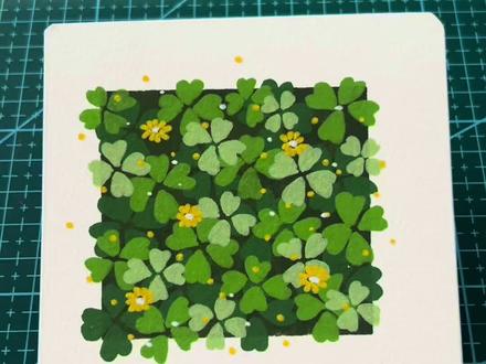 一分钟画四叶草#画画其实很简单 #画画教程 #马克笔手绘 #幸运四叶草 #画画使我快乐