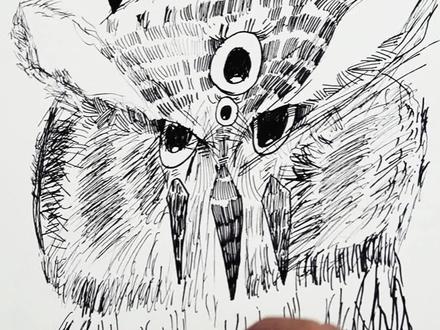 创意和实力强不强 #儿童绘画#线描#少儿美术教育#山海经#创意美术