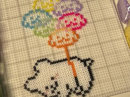 高透豆和格丽特绝配!图源🍠:小绿同学#线条小狗 #拼豆 #解压 #手工 #沉浸式