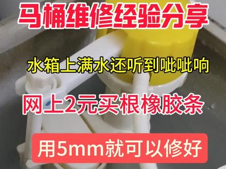 马桶上满水还呲呲响,这样维修就可以!看完你就学会啦!#分享生活小技巧 #生活小妙招
