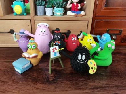 多少人的童年回忆,巴巴爸爸的一家,格里格里格里,巴巴变!#粘土 #童年回忆 #巴巴爸爸