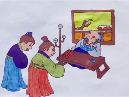 成语故事之《程门立雪》 #手绘 #古诗配画 #每日一画