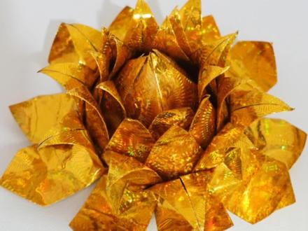 金莲花折纸教学#莲花折纸 #折金纸 #莲花折纸 #抖音折纸 #叠元宝