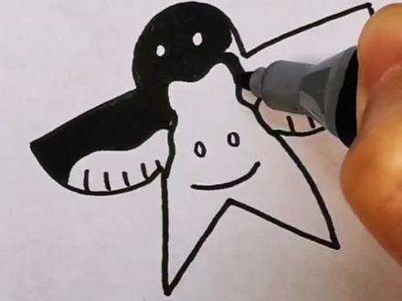 春天到了,天气好可以出去放风筝啦,给大家分享燕子风筝的简笔画#春天你好 #简笔画 #画画