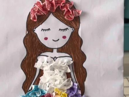 用废纸板给宝做一个可以换装的公主戳戳玩,可拿下来反复玩!