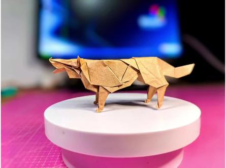 最新版小松狼折纸教程,推荐二十五厘米纸折叠。#折纸 #手工 #狼 #折纸教程 #亲子手工