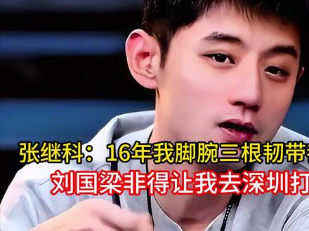 张继科:16年我脚腕三根韧带都撕裂了 刘国梁非得让我去深圳打