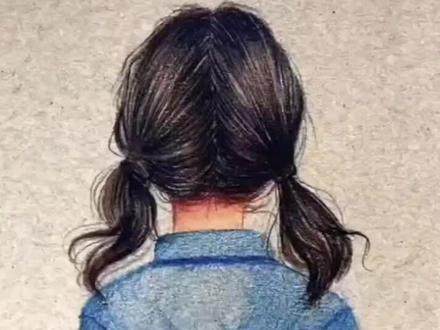 超简单的彩铅小女孩教程!不学就亏啦!!#彩铅 #手绘教程