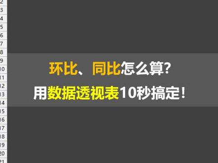 在excel透视表中进行同比、环比的计算