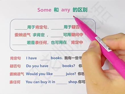 Some和any区别我,小学必考!#零基础英语 #英语 #知识点总结 #初中英语 #英语教学