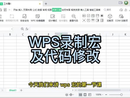 WPS js宏录制及代码修改 #WPS #JS宏 #VBA #excel #编程
