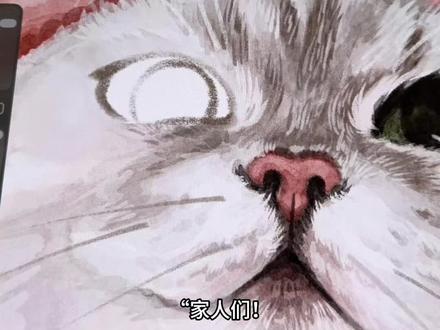 一分钟学会猫猫眼睛画法#萌宠 #绘画过程 #约稿 #procreate绘画