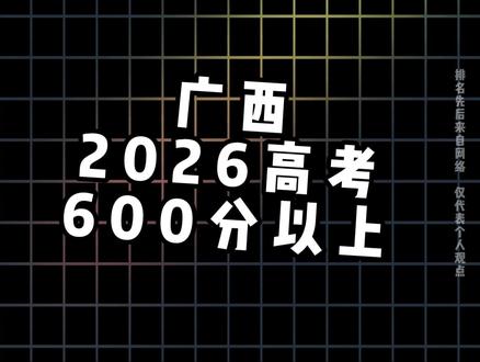 2026年高考广西600分以上十大高中 #广西 #高考 #学校 #盘点 #知识科普