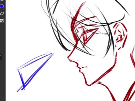 #绘画 #教程#侧脸#分享#绘画教程 一个侧脸教程