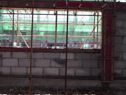 二次结构施工视频,二次结构的加气块砌体,砌加气块多少钱一立方? #农民工