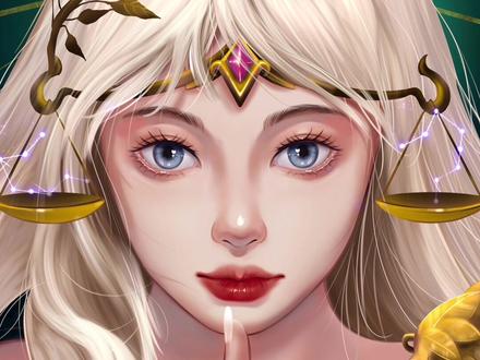 快@你的天平座小伙伴吧#procreate绘画 #绘画过程 #星座 #人物插画