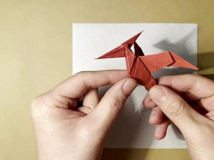 这应该是最简单的立体折纸翼龙了,还是学不会我也没办法了 #折纸教程 #折纸 #手工制作 #手工diy #手工