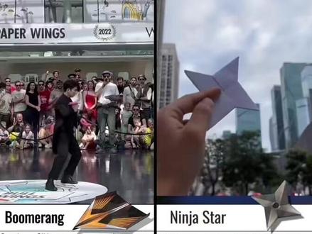 回旋镖、忍者飞镖、简易的歼 - 20 喷气式飞机折纸