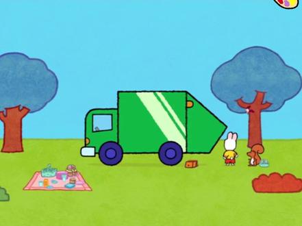 爱护环境 和路易学画垃圾车#抖动六一 #简笔画 #画画 #兴趣才艺 @抖音青少年