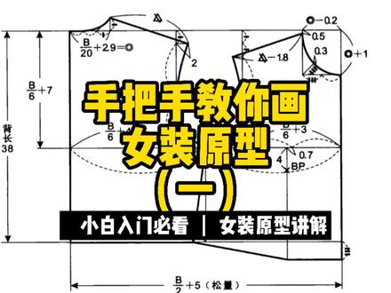 手把手教你画女装原型,再也不用担心看不懂裁剪图纸了!