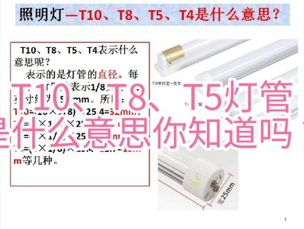 T10、T8、T5灯管代表什么意思你知道吗?
