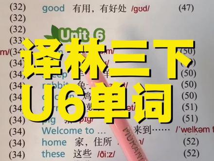 译林三年级下册第六单元单词自然拼读法讲解
#译林#译林三下#译林小学英语#译林小学英语课程