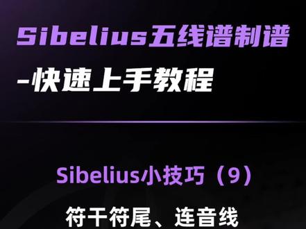 Sibelius五线谱制谱快速上手教程—技巧(9)符干符尾、连音线等的上下翻转
#五线谱 #音乐制作 #作曲编曲 #简谱 #乐谱教学