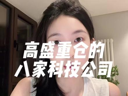 高盛重仓的八家科技公司 #伙伴计划 #菲儿说财经 #大A