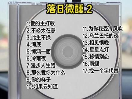 落日微醺.2 落日微醺歌曲精选2,喜欢的朋友可以私信 #定制CD