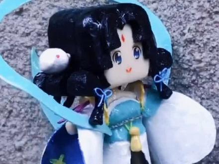 花99小时用打印笔自制迷你世界柳仙儿手办,送给可爱的迷你玩家~#手工