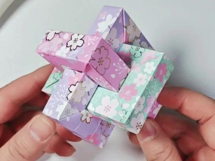 不信教不会你,简单详细折纸教程鲁班锁