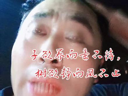 树欲静而风不止,子欲养而亲不待的意思:树想要静止,风却不停地刮动它的枝叶。树是客观事物,风是不停流逝的时间,比喻时间的流逝是不随个人意愿而停止的。多用于感叹人子希望尽孝双亲时,父母却已经亡故。#孝道 @抖音小助手