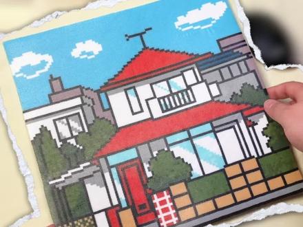 今天拼野原新之助🏠 #蜡笔小新 #拼豆 #解压 #强迫症