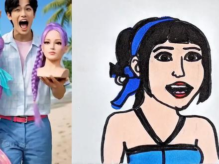 想看看猎魔女团变成美人鱼的样子#简笔画 @抖音创作者中心 @抖音小助手 @抖音青少年